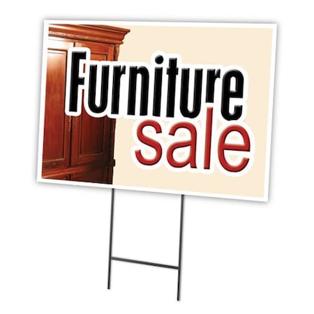 Signmission Furniture Sale Yard Sign & Stake outdoor plastic coroplast window, C-1216-DS-Furniture Sale C-1216-DS-Furniture Sale